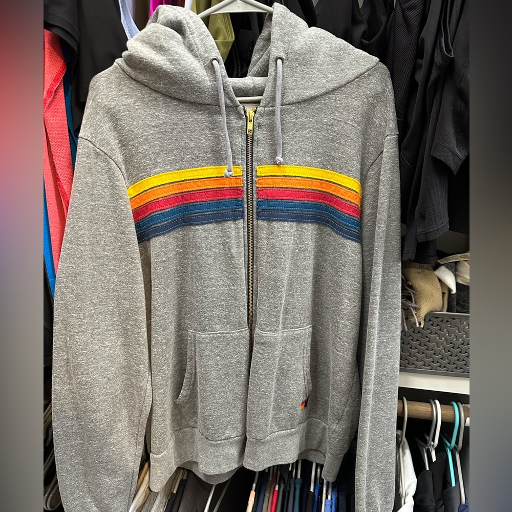 Aviator nation 5 stripe XL zip up hoodie